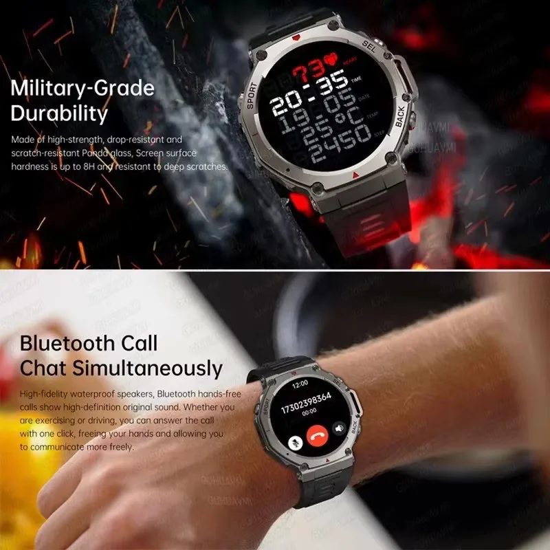 T-Rex 3 Ultra GPS Smart Watch 5 ATM Waterproof Built-in Dual-band GNSS Compass Military Sport Smartwatch Men 2025 New For Xiaomi - Image 4